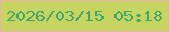 文字の大きさ：1、枠の色：e9aeb2、背景の色：c8d460、文字の色：3ea86d 無料ブログパーツのブログ時計