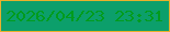 文字の大きさ：3、枠の色：e9b12b、背景の色：0c9f6b、文字の色：029b1d 無料ブログパーツのブログ時計