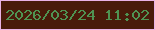 文字の大きさ：3、枠の色：e9b3e6、背景の色：491b0a、文字の色：4f9352 無料ブログパーツのブログ時計