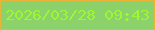 文字の大きさ：5、枠の色：e9b438、背景の色：8bd26b、文字の色：a0f534 無料ブログパーツのブログ時計