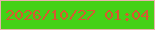 文字の大きさ：5、枠の色：e9b4ad、背景の色：45d117、文字の色：d75930 無料ブログパーツのブログ時計