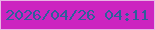 文字の大きさ：3、枠の色：e9b4e5、背景の色：cc24c0、文字の色：2e5f9b 無料ブログパーツのブログ時計