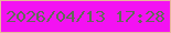 文字の大きさ：1、枠の色：e9b59b、背景の色：f312f2、文字の色：626a57 無料ブログパーツのブログ時計