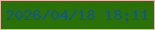 文字の大きさ：1、枠の色：e9b5a5、背景の色：2a7108、文字の色：115784 無料ブログパーツのブログ時計