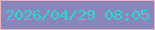 文字の大きさ：2、枠の色：e9b5c1、背景の色：8887bd、文字の色：30d7d0 無料ブログパーツのブログ時計