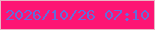 文字の大きさ：5、枠の色：e9b6c4、背景の色：fd1474、文字の色：636ddb 無料ブログパーツのブログ時計