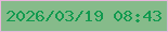 文字の大きさ：4、枠の色：e9b6dd、背景の色：86bb8a、文字の色：129a4f 無料ブログパーツのブログ時計