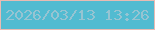 文字の大きさ：2、枠の色：e9bbb3、背景の色：52bbd1、文字の色：96c4d2 無料ブログパーツのブログ時計