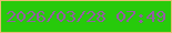 文字の大きさ：3、枠の色：e9bc74、背景の色：27ca0b、文字の色：935ea0 無料ブログパーツのブログ時計