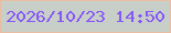 文字の大きさ：4、枠の色：e9bda2、背景の色：c7cfc8、文字の色：8757f7 無料ブログパーツのブログ時計