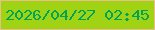 文字の大きさ：2、枠の色：e9be89、背景の色：9fd313、文字の色：00a457 無料ブログパーツのブログ時計