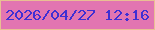 文字の大きさ：1、枠の色：e9bf93、背景の色：e275b1、文字の色：3f2fd3 無料ブログパーツのブログ時計