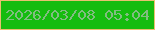 文字の大きさ：2、枠の色：e9c070、背景の色：15bc0f、文字の色：81bd80 無料ブログパーツのブログ時計