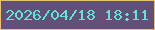 文字の大きさ：2、枠の色：e9c074、背景の色：615178、文字の色：60e6d4 無料ブログパーツのブログ時計