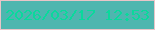 文字の大きさ：4、枠の色：e9c5c8、背景の色：4eb6af、文字の色：0ad99c 無料ブログパーツのブログ時計