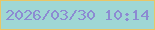文字の大きさ：2、枠の色：e9c666、背景の色：9fd7d4、文字の色：8c8bd2 無料ブログパーツのブログ時計