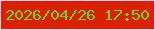 文字の大きさ：1、枠の色：e9caf7、背景の色：d92106、文字の色：79ce34 無料ブログパーツのブログ時計