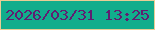 文字の大きさ：3、枠の色：e9cd95、背景の色：11ad8c、文字の色：611e71 無料ブログパーツのブログ時計