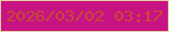 文字の大きさ：1、枠の色：e9cea0、背景の色：c71383、文字の色：c84a31 無料ブログパーツのブログ時計