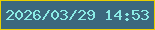 文字の大きさ：4、枠の色：e9cf00、背景の色：3c687d、文字の色：8bece7 無料ブログパーツのブログ時計