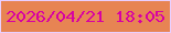 文字の大きさ：1、枠の色：e9cfff、背景の色：e78453、文字の色：d801a2 無料ブログパーツのブログ時計