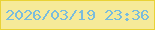 文字の大きさ：4、枠の色：e9d236、背景の色：f6ea99、文字の色：79bcdd 無料ブログパーツのブログ時計