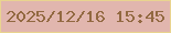 文字の大きさ：2、枠の色：e9d38f、背景の色：e1b6ae、文字の色：926941 無料ブログパーツのブログ時計