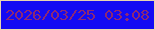 文字の大きさ：3、枠の色：e9d4b0、背景の色：140af3、文字の色：8c2874 無料ブログパーツのブログ時計