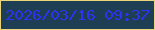 文字の大きさ：3、枠の色：e9d67b、背景の色：1e3e54、文字の色：3032f2 無料ブログパーツのブログ時計