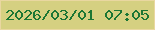 文字の大きさ：2、枠の色：e9d7a0、背景の色：d5d081、文字の色：1b7634 無料ブログパーツのブログ時計