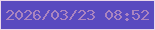 文字の大きさ：5、枠の色：e9d7ea、背景の色：594abf、文字の色：aa84c0 無料ブログパーツのブログ時計
