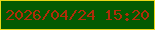 文字の大きさ：3、枠の色：e9d818、背景の色：035a01、文字の色：b02d09 無料ブログパーツのブログ時計