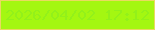 文字の大きさ：4、枠の色：e9da60、背景の色：a4f711、文字の色：93f11a 無料ブログパーツのブログ時計