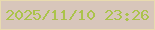 文字の大きさ：3、枠の色：e9dbaf、背景の色：d8c6bb、文字の色：abc34b 無料ブログパーツのブログ時計