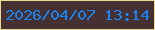 文字の大きさ：4、枠の色：e9dc91、背景の色：463032、文字の色：1883f4 無料ブログパーツのブログ時計