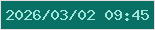文字の大きさ：5、枠の色：e9dcde、背景の色：087065、文字の色：a1e6da 無料ブログパーツのブログ時計