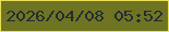 文字の大きさ：3、枠の色：e9dd59、背景の色：6f7422、文字の色：232c35 無料ブログパーツのブログ時計
