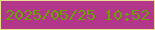文字の大きさ：4、枠の色：e9de93、背景の色：b2368a、文字の色：6c9f04 無料ブログパーツのブログ時計