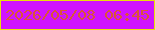 文字の大きさ：5、枠の色：e9e008、背景の色：d013fe、文字の色：da5538 無料ブログパーツのブログ時計