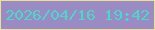 文字の大きさ：4、枠の色：e9e091、背景の色：9b8bc5、文字の色：4cd8c6 無料ブログパーツのブログ時計