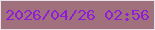 文字の大きさ：4、枠の色：e9e1ea、背景の色：a0717d、文字の色：901cd5 無料ブログパーツのブログ時計