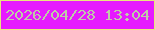 文字の大きさ：3、枠の色：e9e67e、背景の色：e61aff、文字の色：becca7 無料ブログパーツのブログ時計