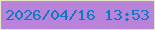 文字の大きさ：2、枠の色：e9e7c9、背景の色：b883d9、文字の色：0e79c2 無料ブログパーツのブログ時計