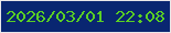 文字の大きさ：5、枠の色：e9e7e8、背景の色：092671、文字の色：5acf24 無料ブログパーツのブログ時計