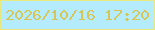 文字の大きさ：2、枠の色：e9e87d、背景の色：b4ebfd、文字の色：d5c656 無料ブログパーツのブログ時計