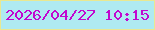 文字の大きさ：3、枠の色：e9e891、背景の色：afeaf1、文字の色：c107cf 無料ブログパーツのブログ時計
