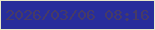 文字の大きさ：1、枠の色：e9e8c9、背景の色：282d9b、文字の色：463a66 無料ブログパーツのブログ時計