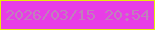 文字の大きさ：4、枠の色：e9eb09、背景の色：e83de6、文字の色：c080bb 無料ブログパーツのブログ時計