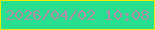 文字の大きさ：4、枠の色：e9ee04、背景の色：27df8f、文字の色：b089a6 無料ブログパーツのブログ時計