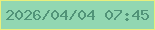 文字の大きさ：3、枠の色：e9ef7c、背景の色：92d7b2、文字の色：519478 無料ブログパーツのブログ時計